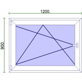 Egyszárnyú műanyag ablak 120*90