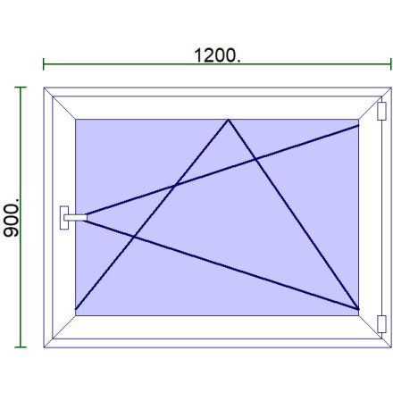 Egyszárnyú műanyag ablak 120*90