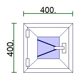 Egyszárnyú műanyag ablak 40*40