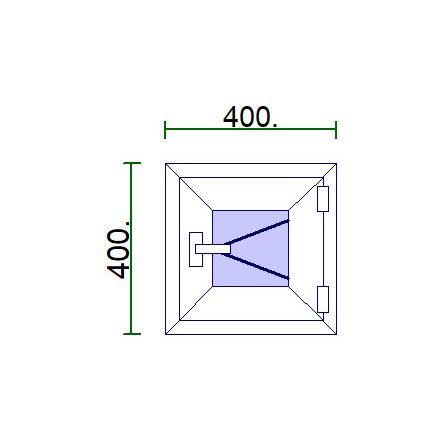 Egyszárnyú műanyag ablak 40*40