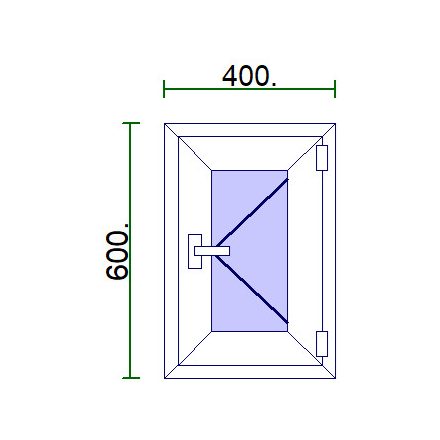 Egyszárnyú műanyag ablak 40*60