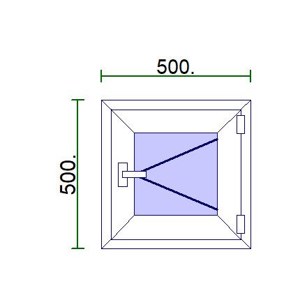 Egyszárnyú műanyag ablak 50*50
