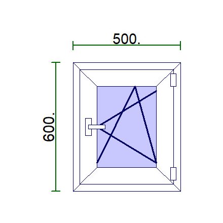 Egyszárnyú műanyag ablak 50*60