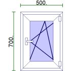 Egyszárnyú műanyag ablak 50*70