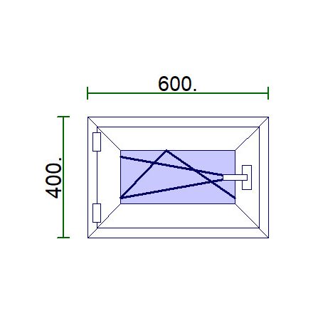Egyszárnyú műanyag ablak 60*40
