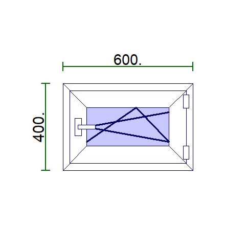 Egyszárnyú műanyag ablak 60*40