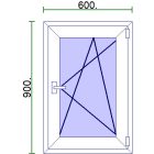 Egyszárnyú műanyag ablak 60*90