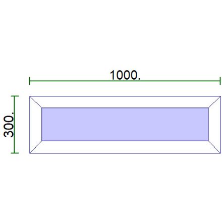 Fix felülvilágító 100*30