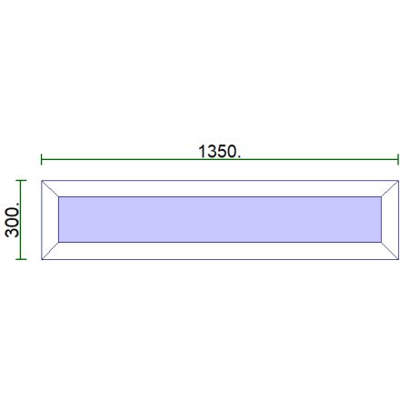 Fix felülvilágító 135*30