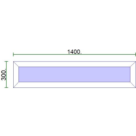 Fix felülvilágító 140*30