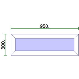 Fix felülvilágító 95*30