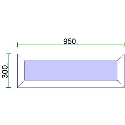 Fix felülvilágító 95*30