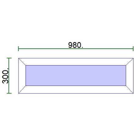 Fix felülvilágító 98*30