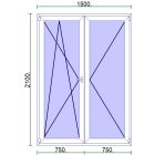 Kétszárnyú erkélyajtó 150*210